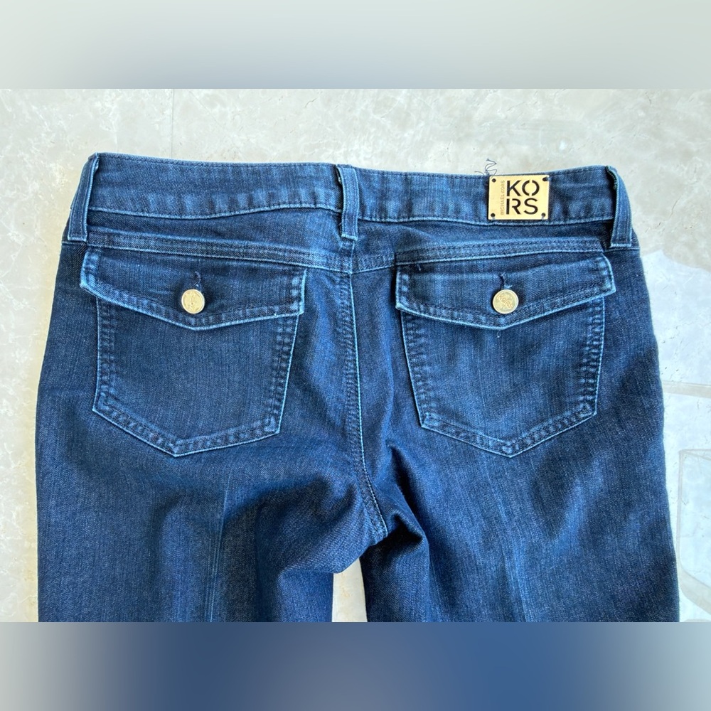 KORS MICHAEL KORS Classic Blue Flared Women's Jeans, Size 6 ( S) - Picture 7 of 16